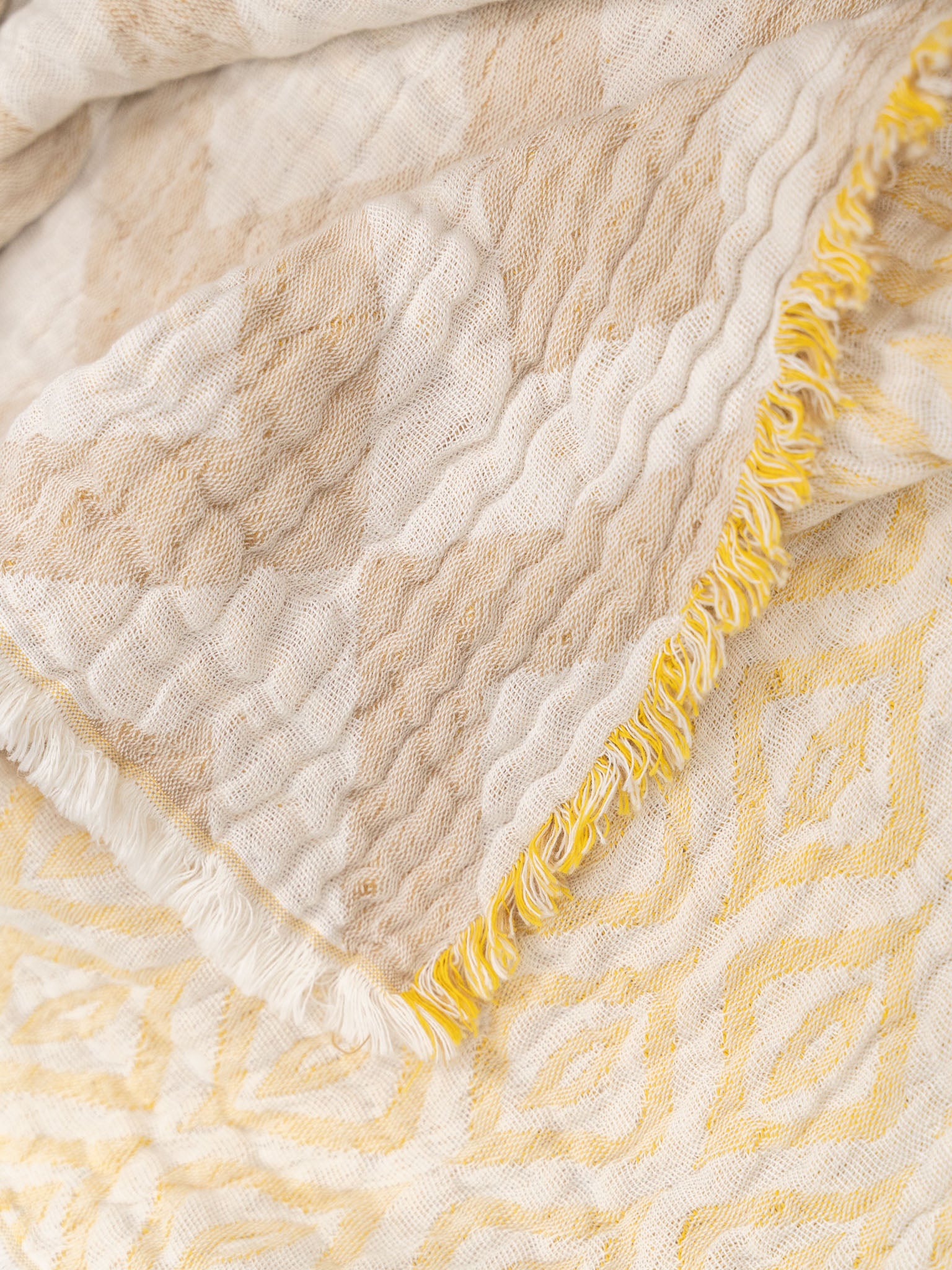 BLANKET DOUBLE SIDED BROWN AND YELLOW
