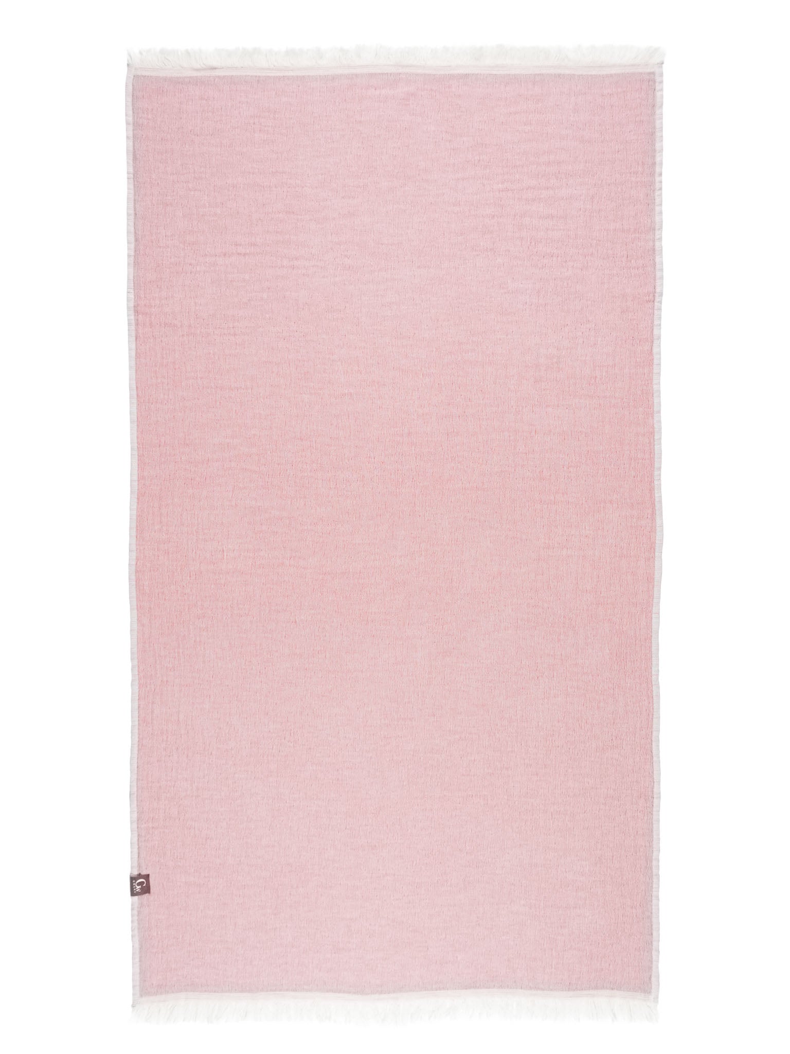 Pink patterned, double sided, beach towel open up