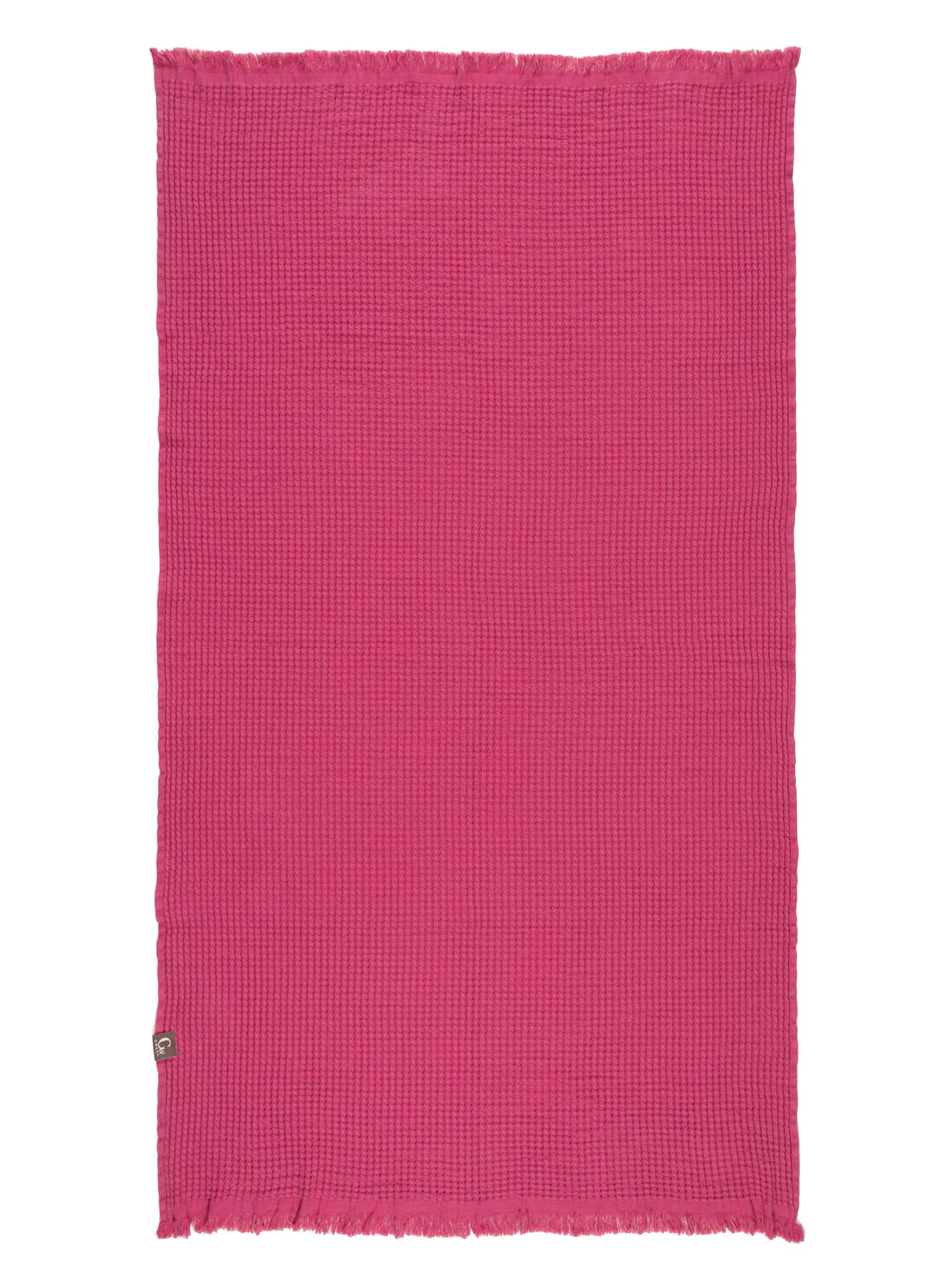 Pink double sided, honeycomb beach towel open up